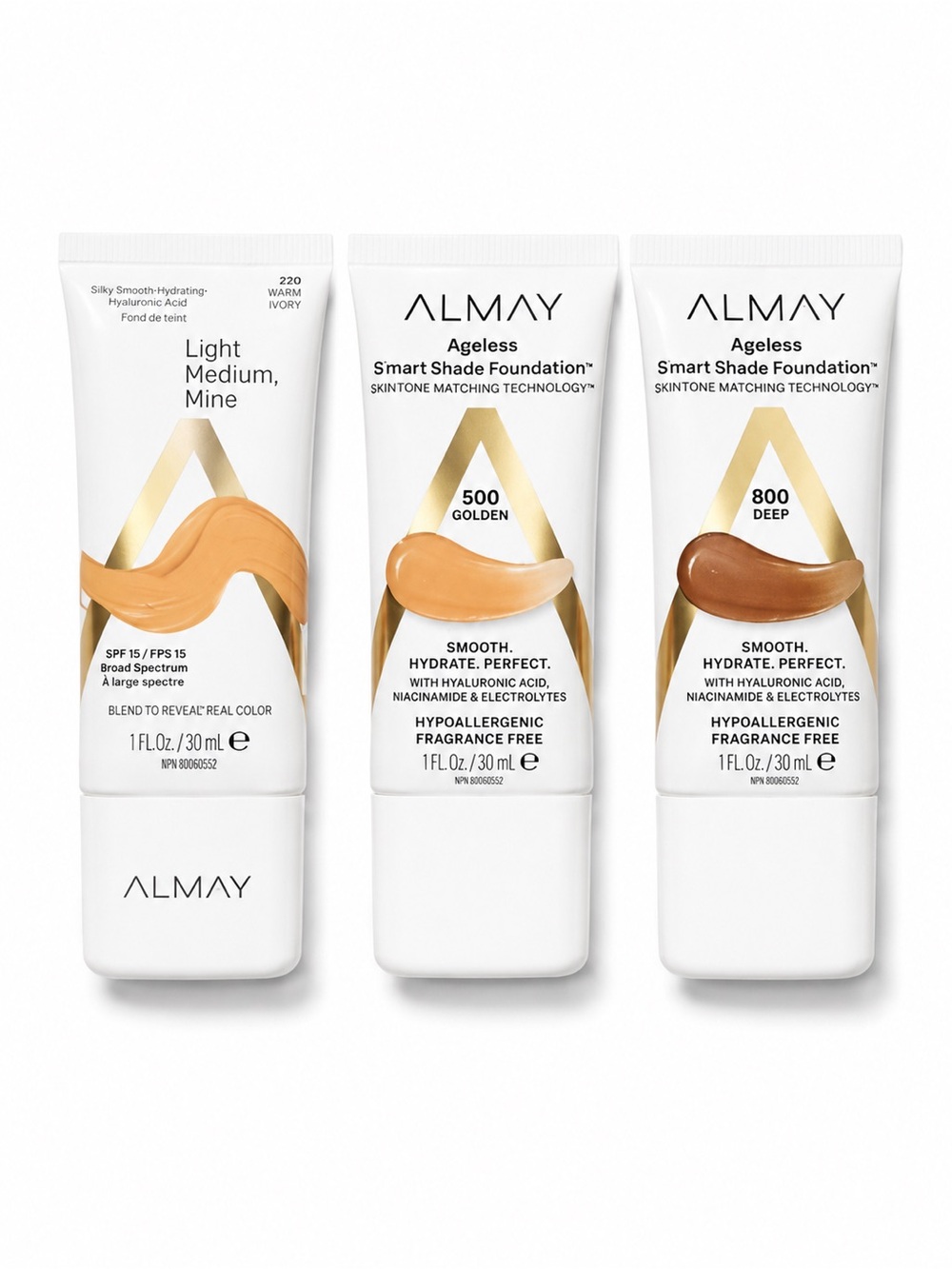 Almay Ageless Smart Shade Foundation Skin Tone Matching Technology 1 per order